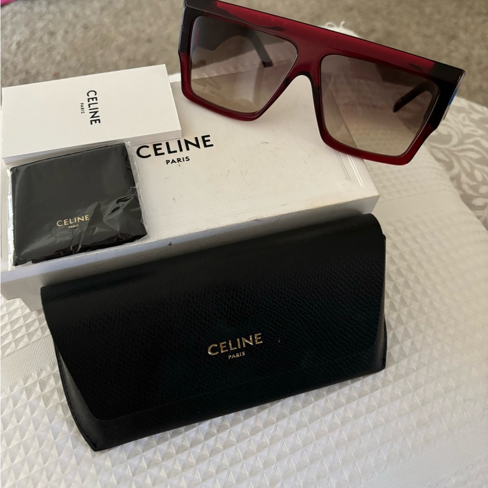 Cline 61mm Exaggerated Rectangular Sunglasses - image 1